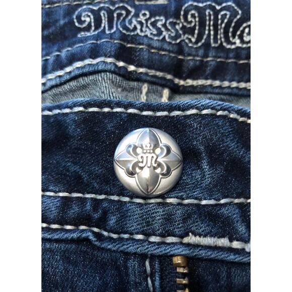 Miss Me Angel Wings Signature Ankle Skinny Stretch Blue Jeans size 26 - Picture 14 of 15